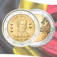 Belgium 2 euro UNC 2009-2 - 200th Anniversary of the Birth of Louis Braille