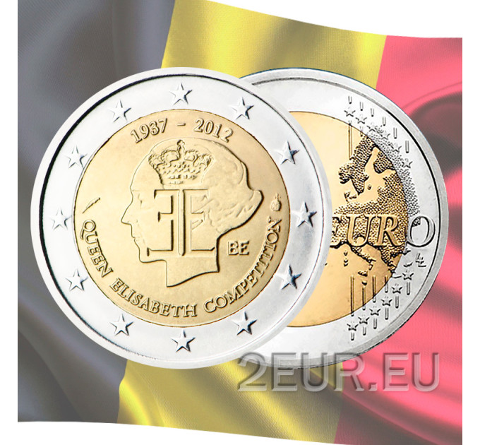 Bélgica 2 euro UNC 2012 - 75 ° aniversario del concurso de música Queen Elisabeth por 5.00 € ✅