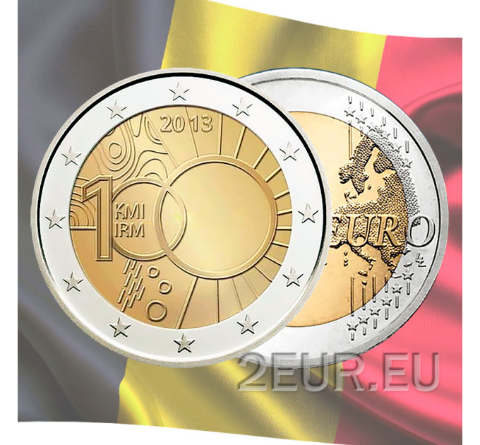 Bélgica 2 euro UNC 2013 - 100 años del Real Instituto Meteorológico por 6.50 € ✅
