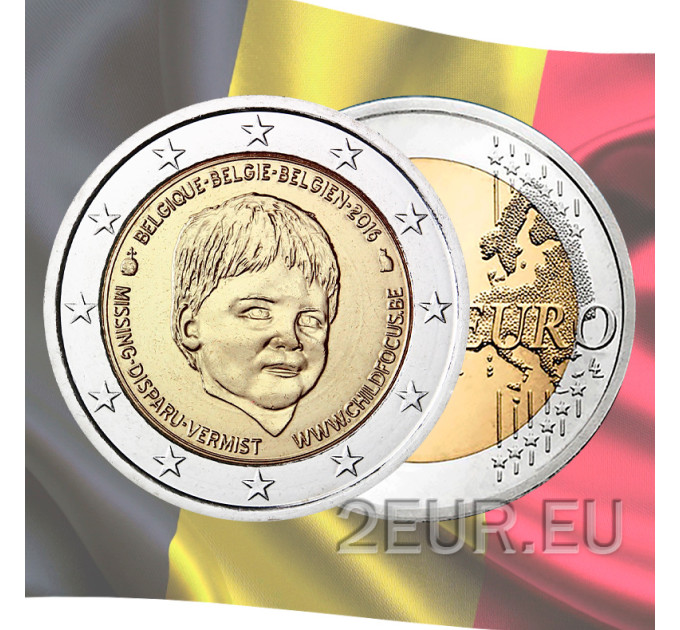 Belgium 2 euro UNC 2016 - Child Focus for 20.00 € ✅