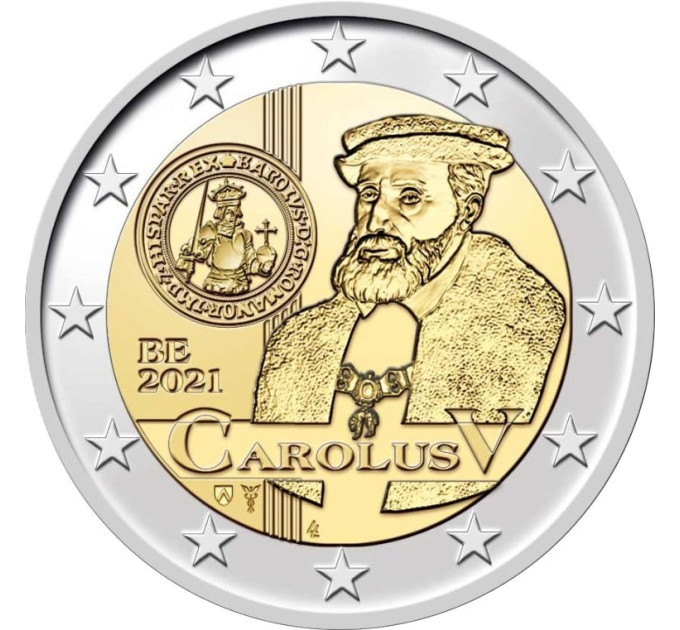 Belgium 2 euro UNC 2021 - 500th anniversary of Charles V for 12.50 € ✅