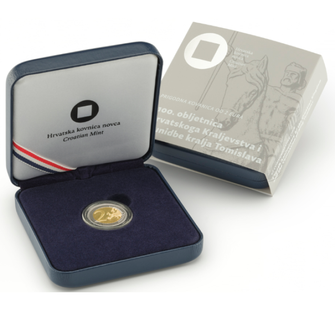 Croatia 2 euro PROOF 2025 - 1100th Anniversary of the Croatian Kingdom and the Coronation of King Tomislav for 32.00 € ✅