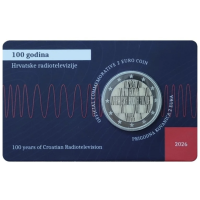 Croacia 2 euros BU 2026 - 100 años de la radio y la televisión croatas