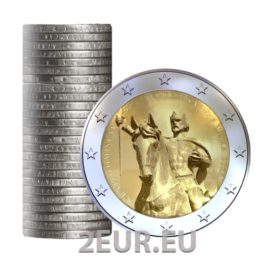 Croatia 2 EURO ROLL 2025 - 1100th Anniversary of the Croatian Kingdom and the Coronation of King Tomislav Croatia 2 EURO ROLL 2025 - 1100th Anniversary of the Croatian Kingdom and the Coronation of King Tomislav