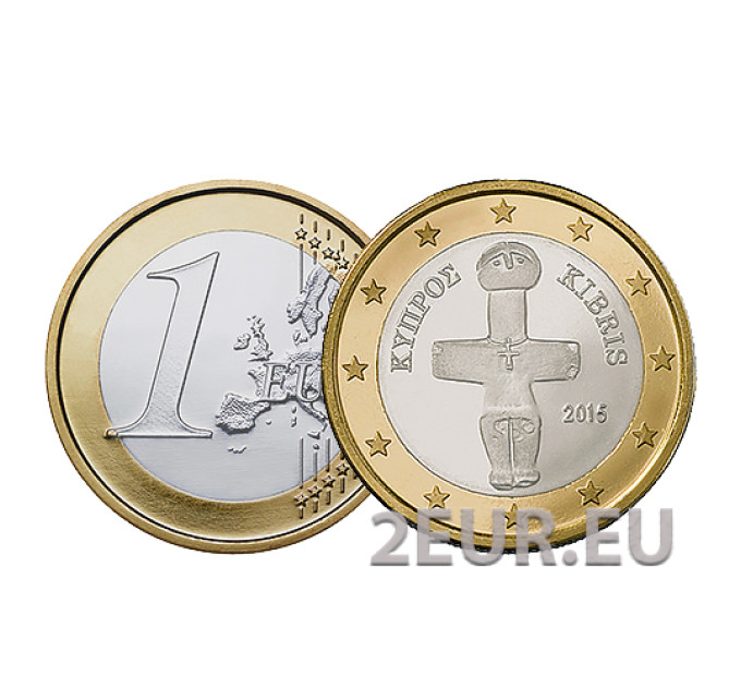 Cyprus 1 euro UNC 2015 for 3.30 € ✅