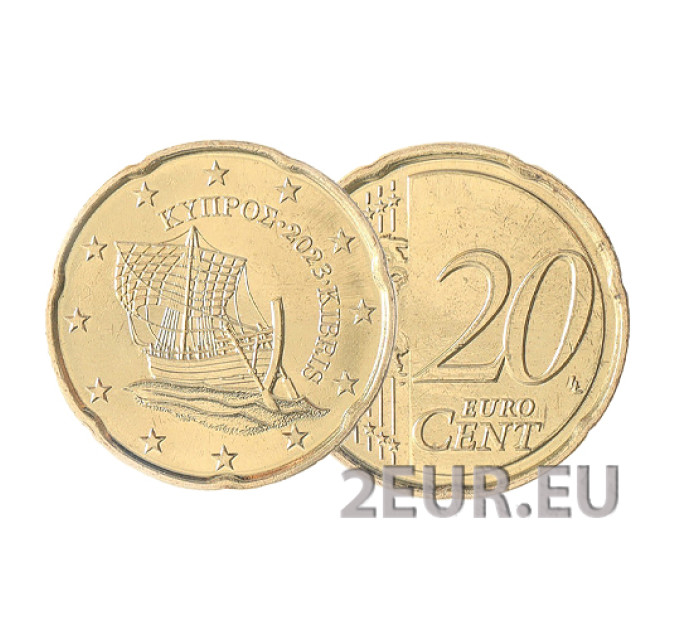 Cyprus 20 cent UNC 2023 for 0.80 € ✅