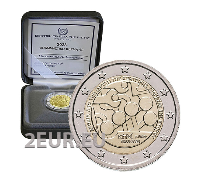 Chipre 2 euros proof 2023 - 60º aniversario del Banco Central de Chipre por 40.00 € ✅