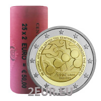 CHIPRE 2 ROLLO DE EUROS 2023 - 60º aniversario del Banco Central de Chipre