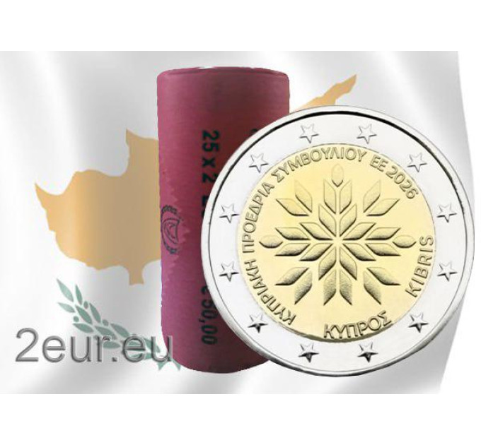 CYPRUS 2 EURO ROLL 2026 - Presidency of Council of Europe for 75.00 € ✅