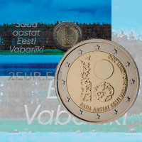 Estonia 2 euros BU 2018 - 100 años aniversario de la república de Estonia