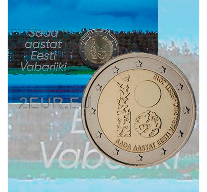 Estonia 2 euro BU 2018 - 100 years anniversary of the republic of Estonia for 24.50 € ✅