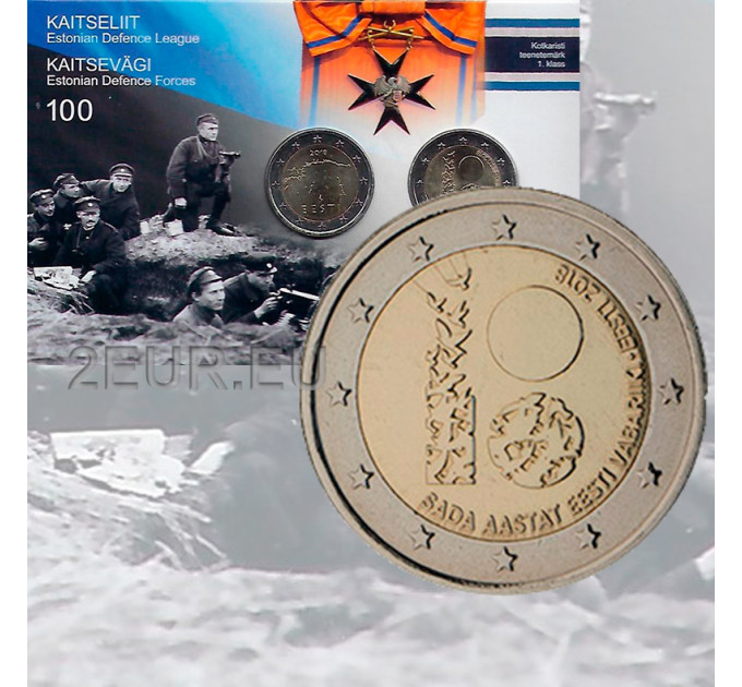 Estonia 2 euros BU 2018 - Guerra de Independencia 1918-1920 por 45.00 € ✅