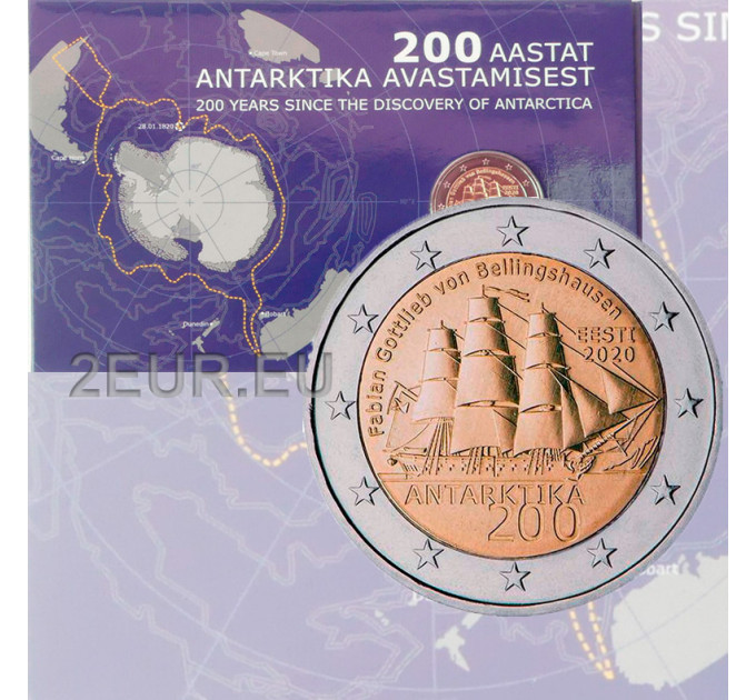 Estonia 2 euro BU 2020 - 200th Anniversary of the Discovery of Antarctica for 29.00 € ✅