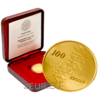 Estonia 100 Kroon moneda de oro Proof 2010 - EL PUEBLO ESTONIO