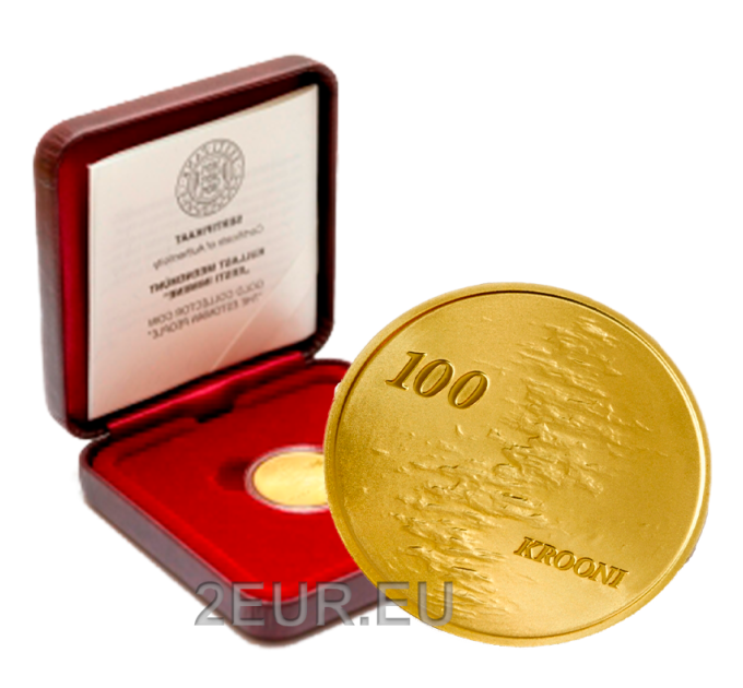 Estonia 100 Kroon gold coin Proof 2010 - THE ESTONIAN PEOPLE for 1,250.00 € ✅
