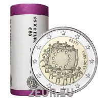 ESTONIA 2 EURO ROLL 2015 - 30th Anniversary of the EU Flag
