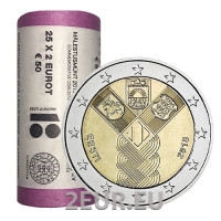 ESTONIA 2 ROLLO DE EUROS 2018 - Estados bálticos: 100 años de independencia