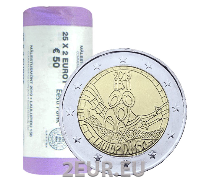ESTONIA 2 ROLLO DE EUROS 2019 - 150º aniversario del primer Festival de la Canción de Estonia por 70.00 € ✅