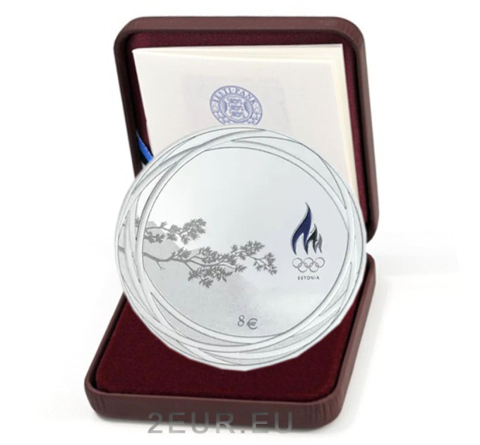 Estonia 8 euro silver coin Proof 2022 - XXIV Winter Olympic Games in Beijing for 120.00 € ✅