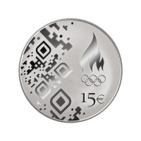 Estonia 15 euros moneda de plata Proof 2026 - XXV Juegos Olímpicos de Invierno en Cortina, Milán