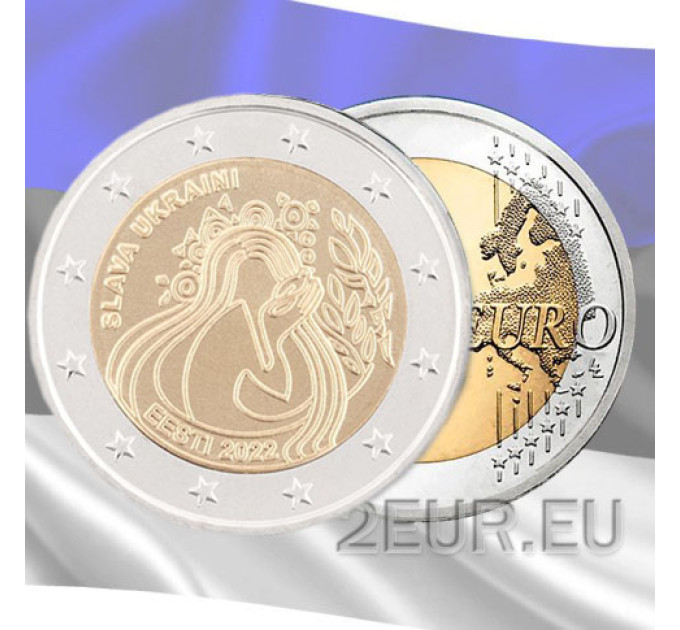 Estonia 2 euro UNC 2022 - Ucrania y la libertad por 3.50 € ✅