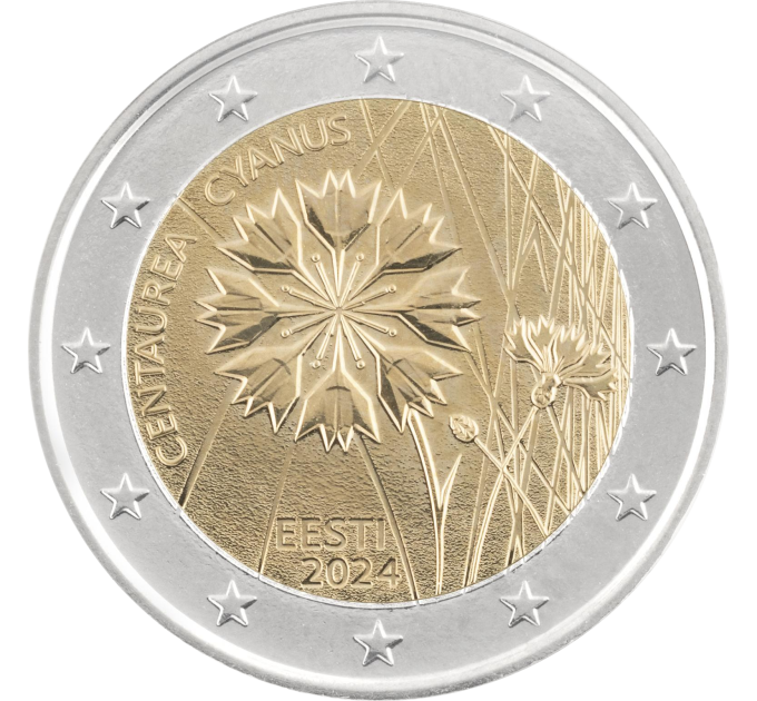 Estonia 2 euro UNC 2024 - Cornflower for 3.50 € ✅