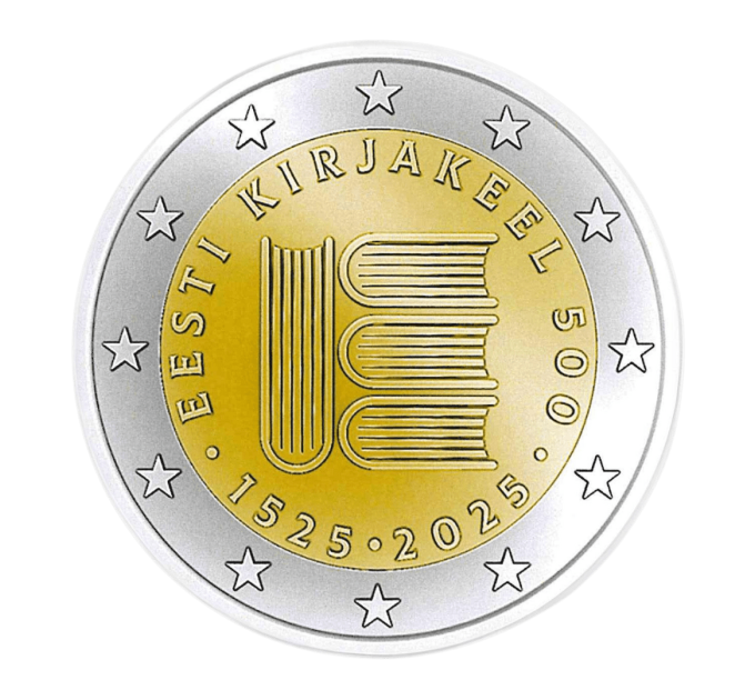 Estonia 2 euro UNC 2025 - 500 años de lengua escrita estonia por 3.50 € ✅