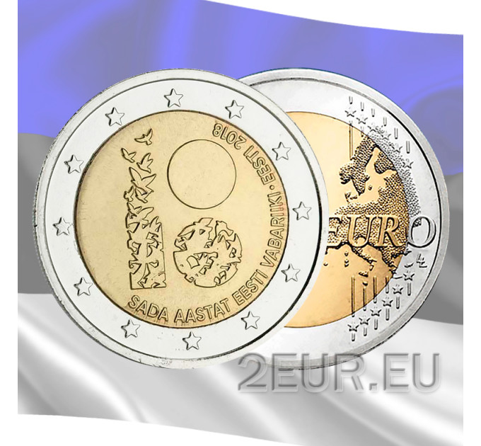 Estonia 2 euro UNC 2018/2 - 100 Años República de Estonia por 5.00 € ✅