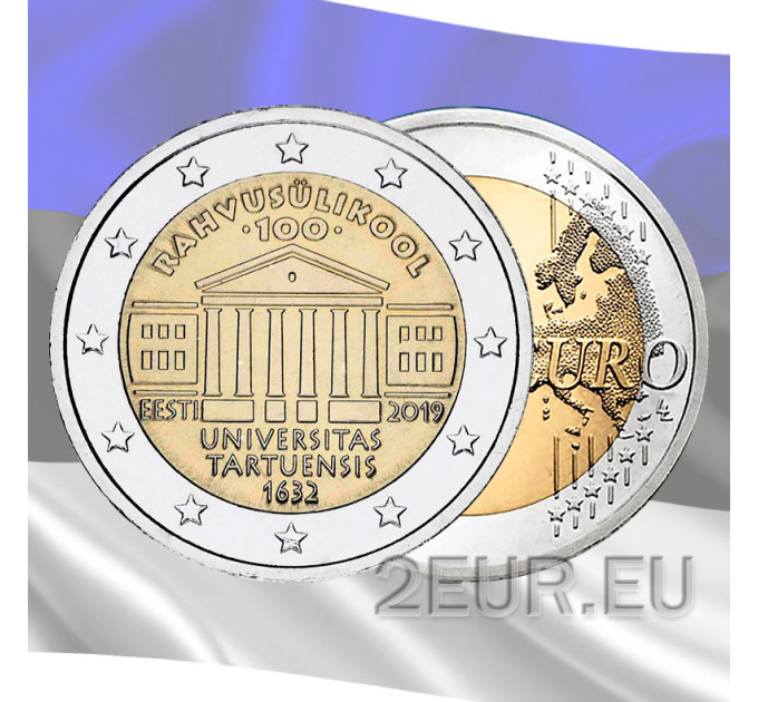 Estonia 2 euro UNC 2019/2 - 100 Aniversario de la Universidad de Lengua Estonia de Tartu por 5.00 € ✅