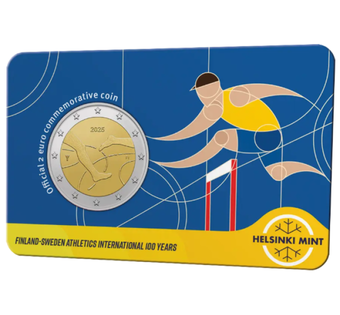 Finlandia 2 euros BU 2025 - 100 años de la Asociación Internacional de Atletismo de Finlandia y Suecia - Eng por 10.00 € ✅