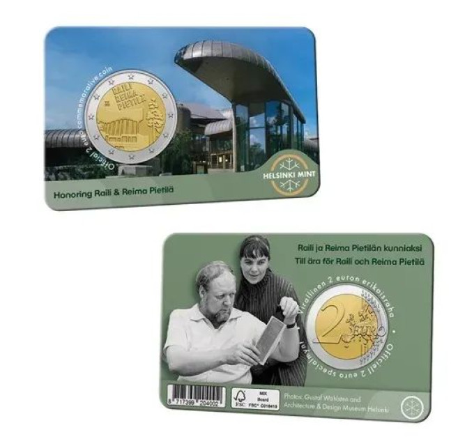 Finland 2 евро BU 2026 - Raili and Reima Pietilä - Fin/Swed + Ang for 19.50 € ✅