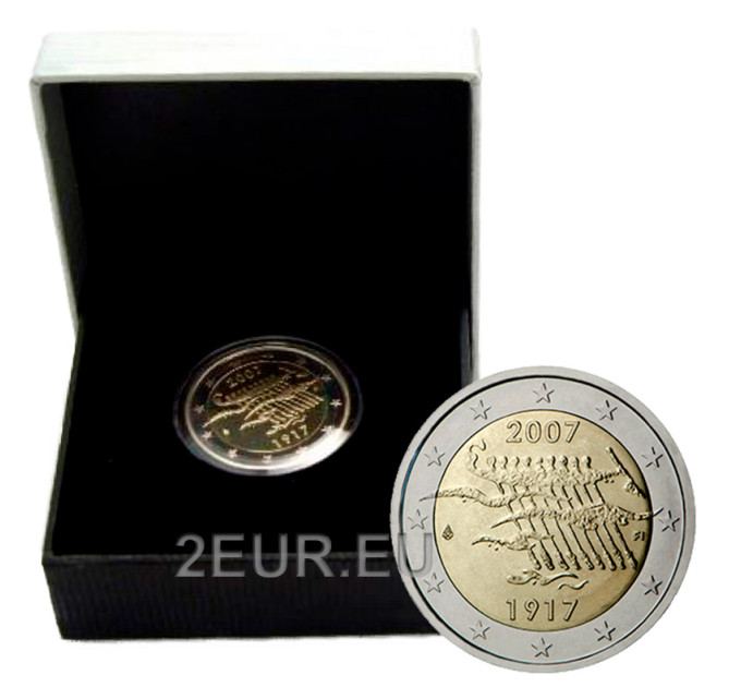 Finlandia 2 euros proof 2007 - 90 Años Independencia por 75.00 € ✅