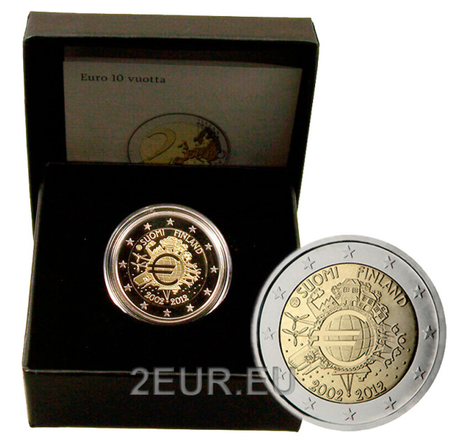 Finlandia 2 euros proof 2012 - 10 Años de Euro Cash por 90.00 € ✅