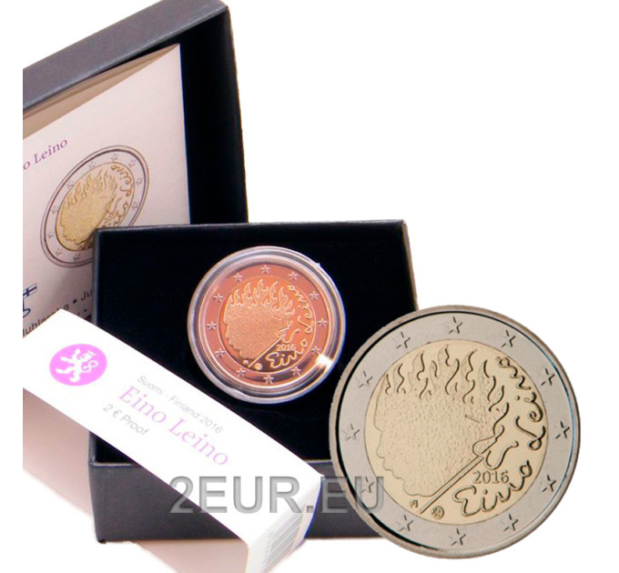 Finlandia 2 euros proof 2016 - 90 Aniversario de la Muerte de Eino Leino por 139.00 € ✅