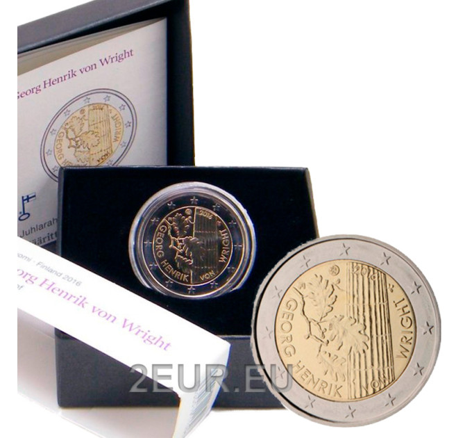 Finlandia 2 euros proof 2016 - 100 Aniversario del Nacimiento de Georg Henrik von Wright por 149.00 € ✅