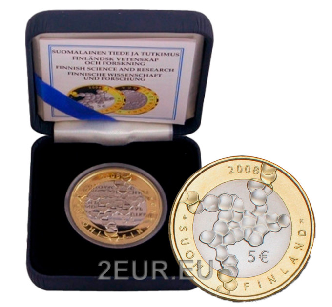 Finland 5 euro proof 2008 - 100 years Technical University of Helsinki for 24.00 € ✅