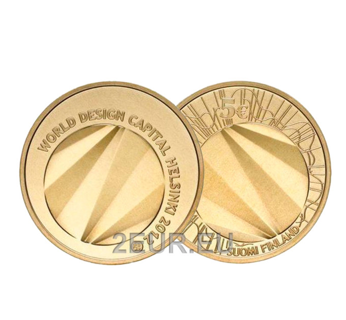 Finlandia 5 euros UNC 2012 - Capital Mundial del Diseño Helsinki por 9.50 € ✅