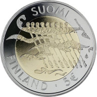 Finlandia 5 euros UNC 2007 - 90 años Independencia