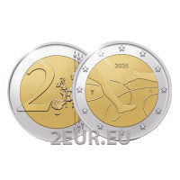 Finlandia 2 euros UNC 2025 - 100 años de la Asociación Internacional de Atletismo de Finlandia y Suecia