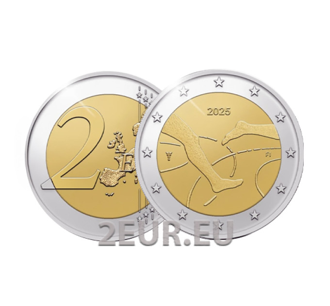 Finland 2 euro UNC 2025 - 100 Years of Finland–Sweden Athletics International for 9.50 € ✅