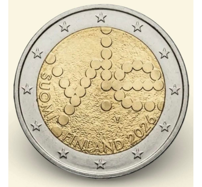 Finland 2 euro UNC 2026 - 100 years Yle Broadcasting Company for 9.00 € ✅