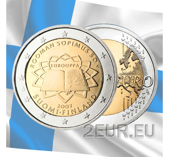 Finlandia 2 euros UNC 2007 - 50 Años Tratado de Roma por 9.50 € ✅