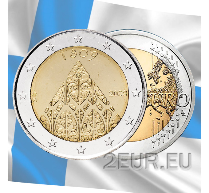 Finlandia 2 euros UNC 2009 - 200 Aniversario de la Autonomía por 15.50 € ✅