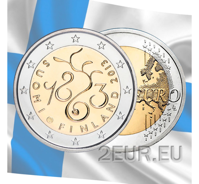 Finlandia 2 euros UNC 2013 - 150 Aniversario del Parlamento de 1863 por 4.95 € ✅