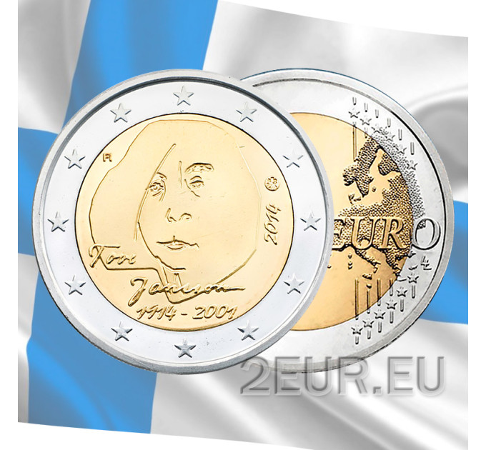 Finlandia 2 euros UNC 2014 - 100 Aniversario del Nacimiento de la autora y artista Tove Jansson por 6.50 € ✅