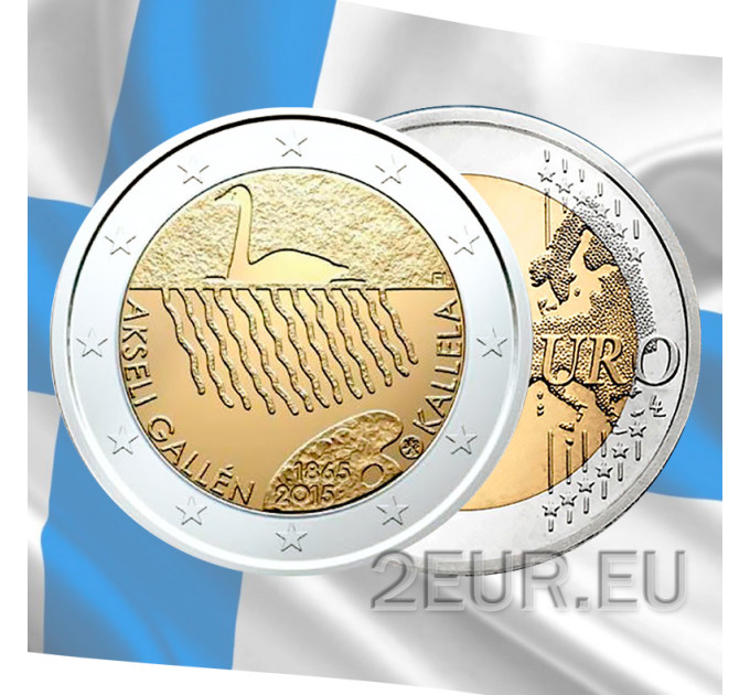 Finlandia 2 euros UNC 2015 -150 Aniversario del Nacimiento del artista Akseli Gallen-Kallela por 6.00 € ✅