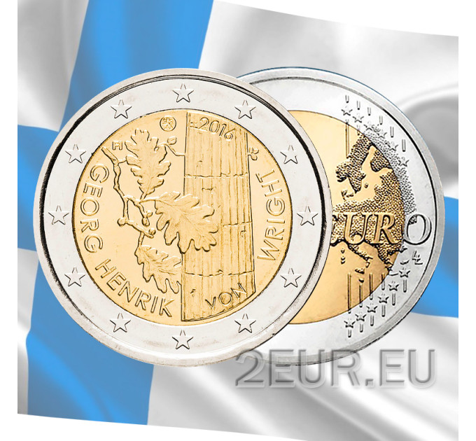 Finlandia 2 euros UNC 2016 - 100 Aniversario del Nacimiento de Georg Henrik von Wright por 5.00 € ✅