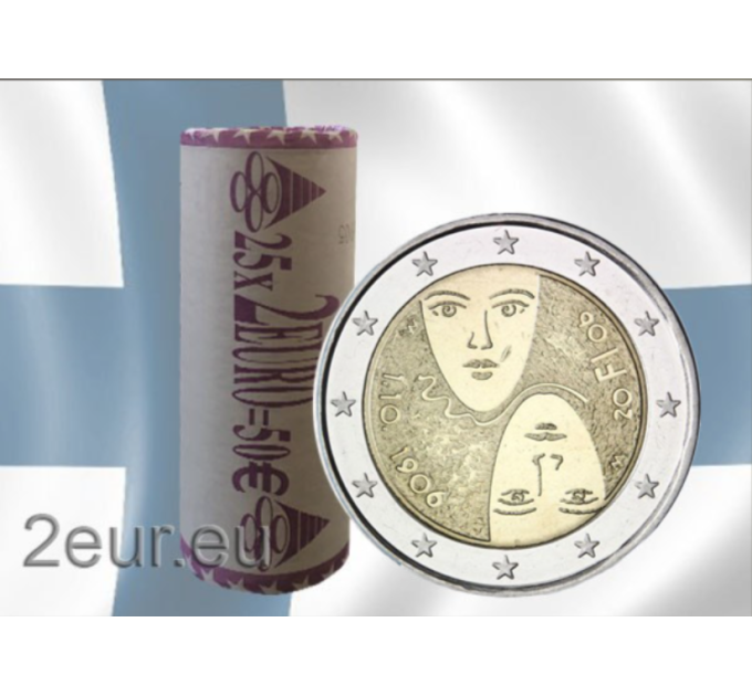 Finlandia 2 EUROS ROLLO 2006 - 100 años del sufragio femenino por 175.00 € ✅