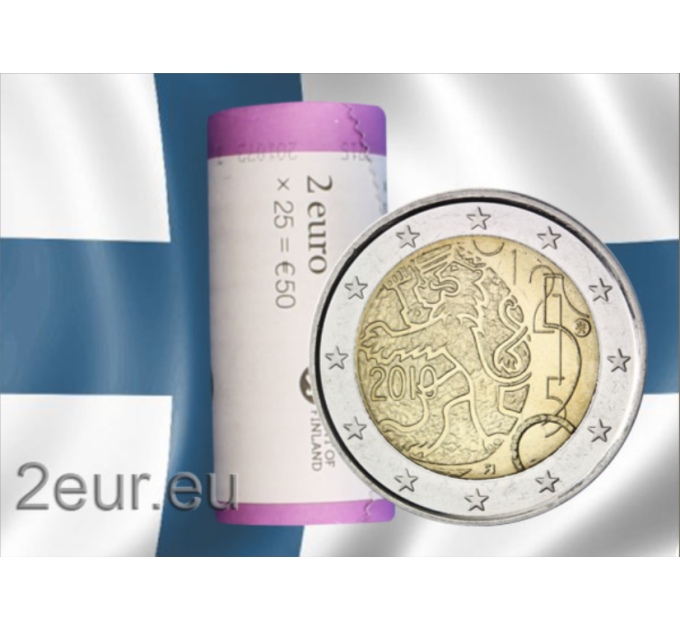 Finlandia 2 EUROS ROLLO 2010 - 150 años de moneda finlandesa - Markka por 110.00 € ✅