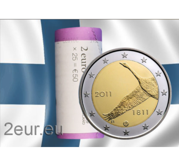 Finlandia 2 EUROS ROLLO 2011 - 200 años del Banco Nacional por 145.00 € ✅